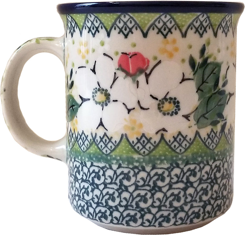 Boleslawiec Polish Pottery 10 oz Coffee Mug or Tea Cup Ceramika Artystyczna Unikat 4813