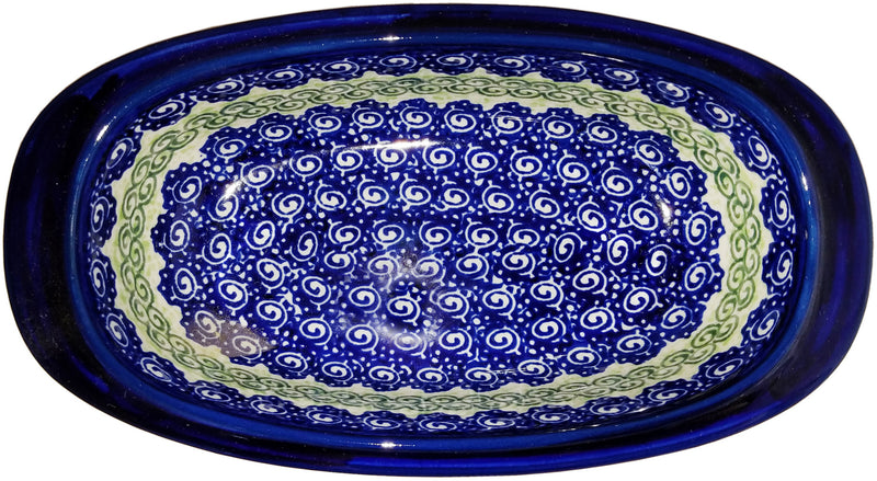 Boleslawiec Polish Pottery UNIKAT Small Oval Baking Dish "Alex"