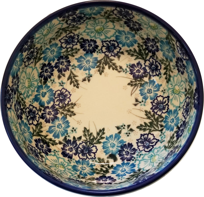 Boleslawiec Polish Pottery Large Serving or Mixing Bowl Unikat "April" by Eva&