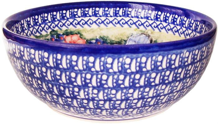 Boleslawiec Polish Pottery UNIKAT Pasta or Soup Serving Bowl "Isabelle"