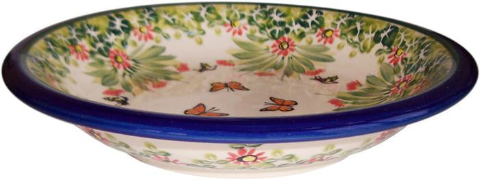 Boleslawiec Polish Pottery UNIKAT Soup or Pasta Plate "Spring"