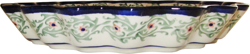 Boleslawiec Polish Pottery UNIKAT Pie or Quiche Baker "Vermont"