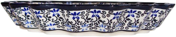 Boleslawiec Polish Pottery UNIKAT Pie or Quiche Baker "Martina"