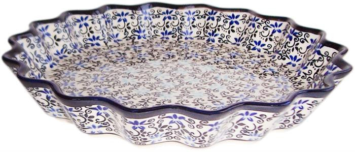 Boleslawiec Polish Pottery UNIKAT Pie or Quiche Baker "Martina"