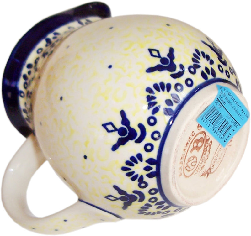 Boleslawiec Polish Pottery UNIKAT Medium Pitcher Water Jug "Lace"
