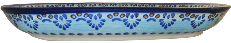 Boleslawiec Polish Pottery UNIKAT 11" long Serving Platter "Veronica"