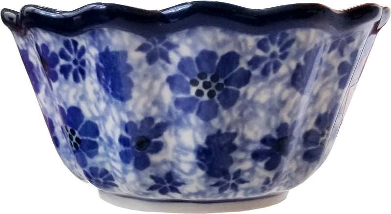 Boleslawiec Polish Pottery UNIKAT Small Scalloped Bowl 4639