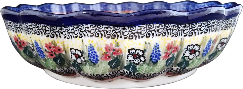 Boleslawiec Polish Pottery UNIKAT Large Scalloped Bowl 4288