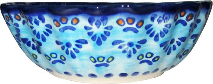 Boleslawiec Polish Pottery UNIKAT Medium Scalloped Bowl "Veronica"