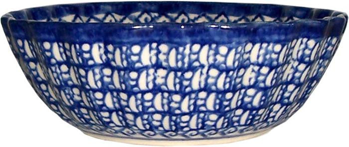 Boleslawiec Polish Pottery UNIKAT Medium Scalloped Bowl "Isabelle"