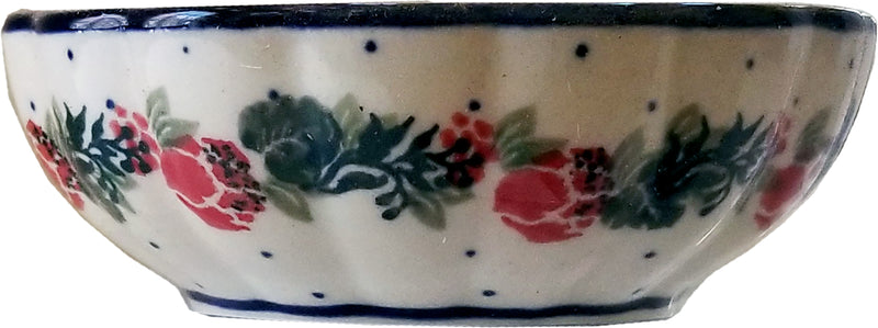 Boleslawiec Polish Pottery UNIKAT Small Scalloped Bowl 1535