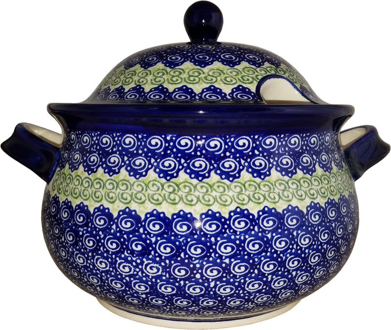 Boleslawiec Polish Pottery UNIKAT Soup Tureen or Baker 3L "Alex"