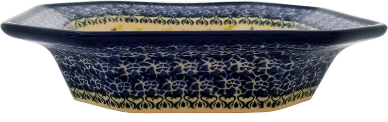 Boleslawiec Polish Pottery Unikat Square Serving Bowl "Summer Day"