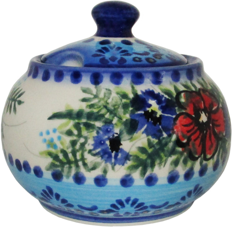 Boleslawiec Polish Pottery UNIKAT Sugar Bowl "Veronica"