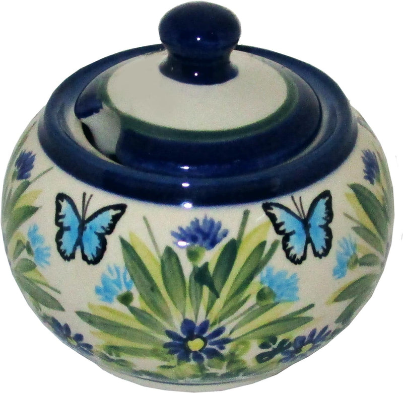 Boleslawiec Polish Pottery UNIKAT Sugar Bowl "Serenity"