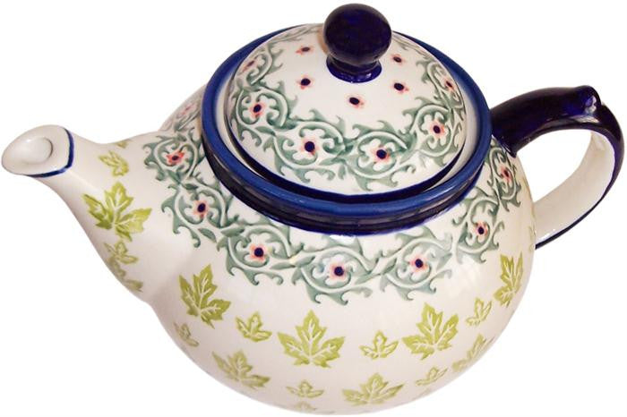 Boleslawiec Stoneware Polish Pottery Teapot Coffee Pot "Vermont"