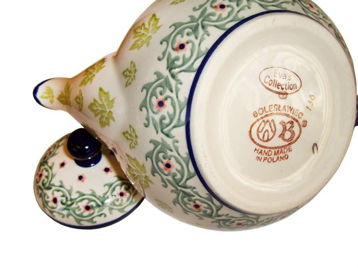 Boleslawiec Stoneware Polish Pottery Teapot Coffee Pot "Vermont"