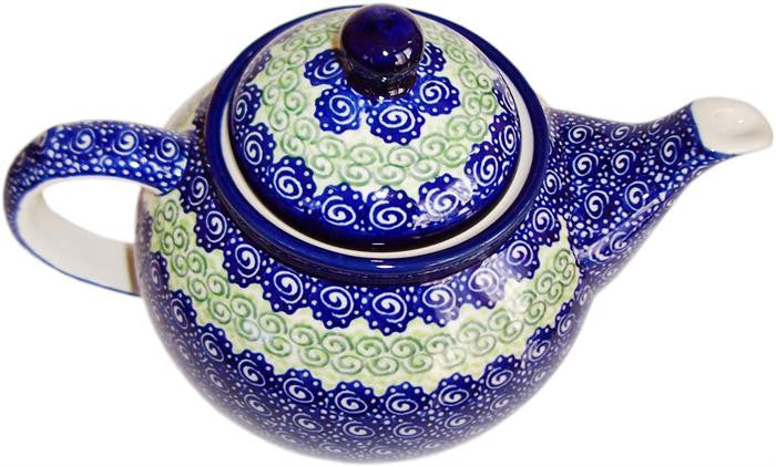 Boleslawiec Stoneware Polish Pottery UNIKAT Teapot Coffee Pot "Alex"
