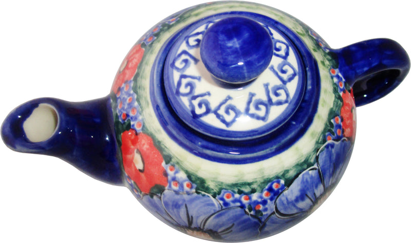 Boleslawiec Polish Pottery UNIKAT Small 16 oz Teapot Coffee Pot "Isabelle"