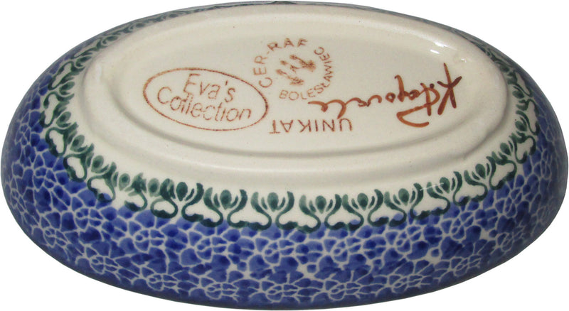 Boleslawiec Polish Pottery UNIKAT XSmall Oval Baking Dish "Summer Day"