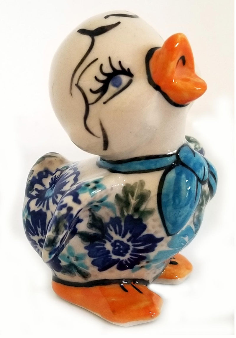 Boleslawiec Polish Pottery UNIKAT Easter Duckling Decoration "April" II