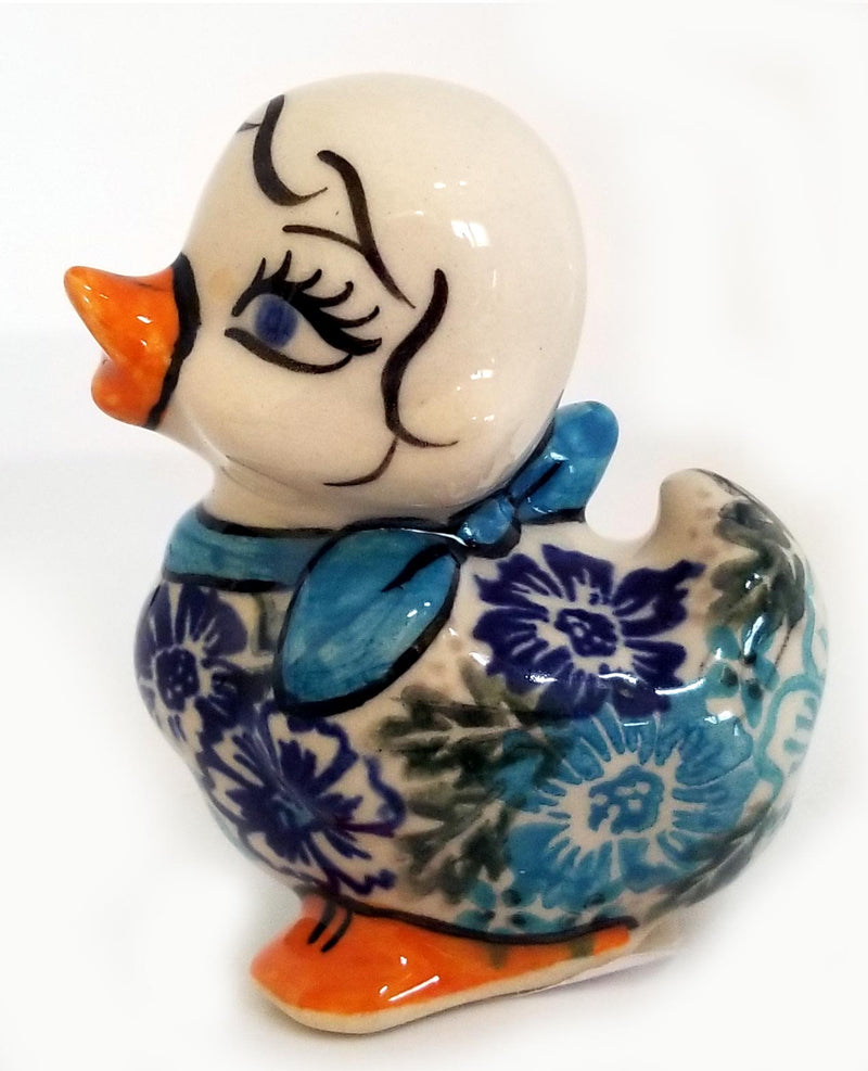 Boleslawiec Polish Pottery UNIKAT Easter Duckling Decoration "April" II