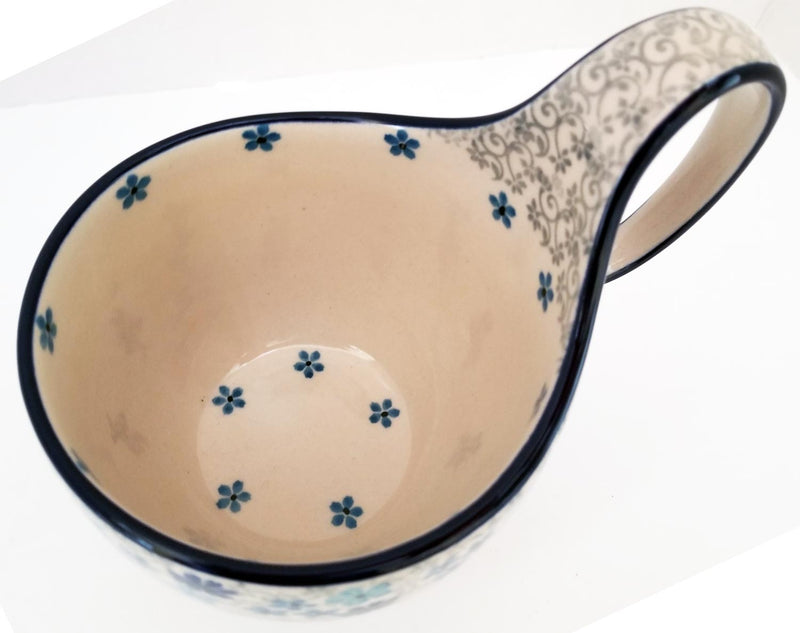 Boleslawiec Polish Pottery Bowl with Loop Handle Ceramika Artystyczna 2612