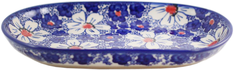 Boleslawiec Polish Pottery UNIKAT Serving Platter "Haylee Daisy" from Eva&