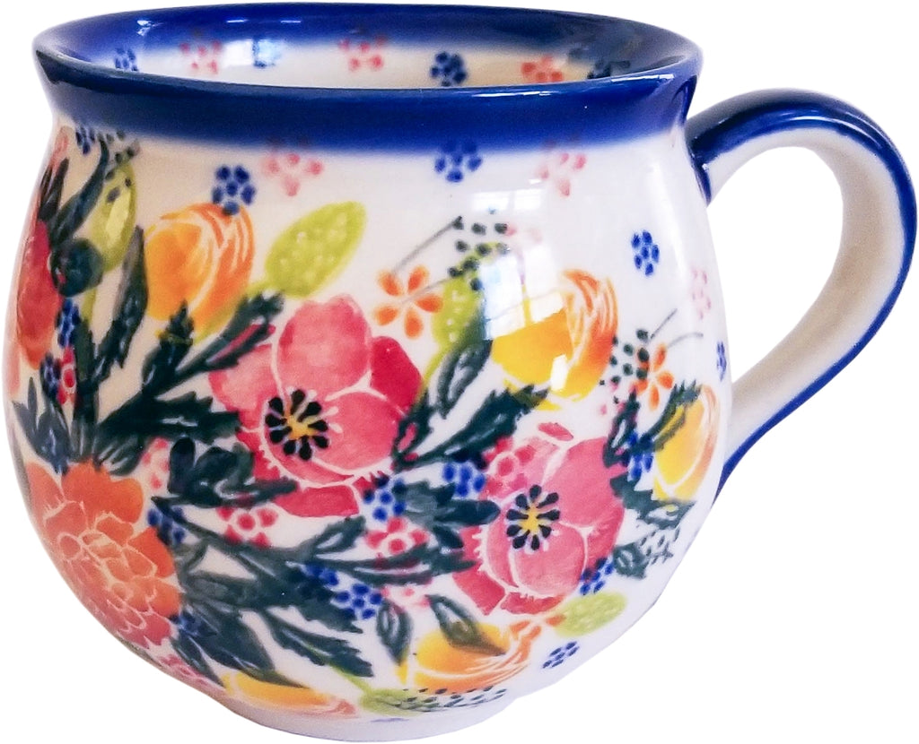 Boleslawiec Polish Pottery UNIKAT Huge Coffee Mug, Tea Bubble Cup or Soup Mug