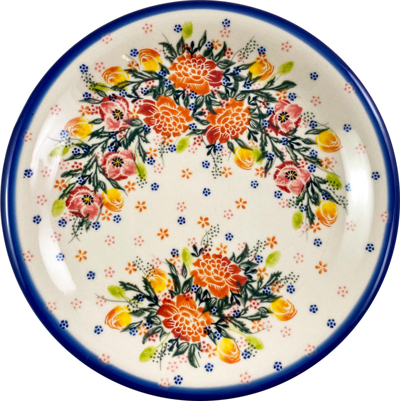 Boleslawiec Polish Pottery 10.5" Dinner Plate Unikat "Garden Romance" by Eva&