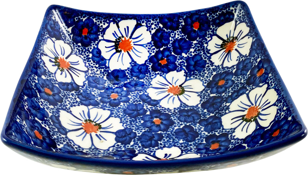 Boleslawiec Polish Pottery UNIKAT Medium Scalloped Serving Bowl "Lace"