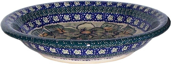 Boleslawiec Polish Pottery UNIKAT Soup or Pasta Plate "Green Garden"