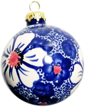 Boleslawiec Polish Pottery UNIKAT Christmas Ornament "Haylee Daisy"