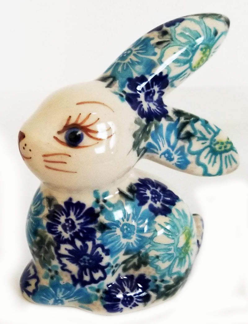 Boleslawiec Polish Pottery UNIKAT Easter Bunny Decoration 1 "April"