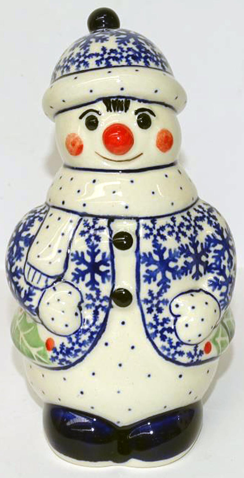 Boleslawiec Polish Pottery Christmas Decoration Snowman "Holly"