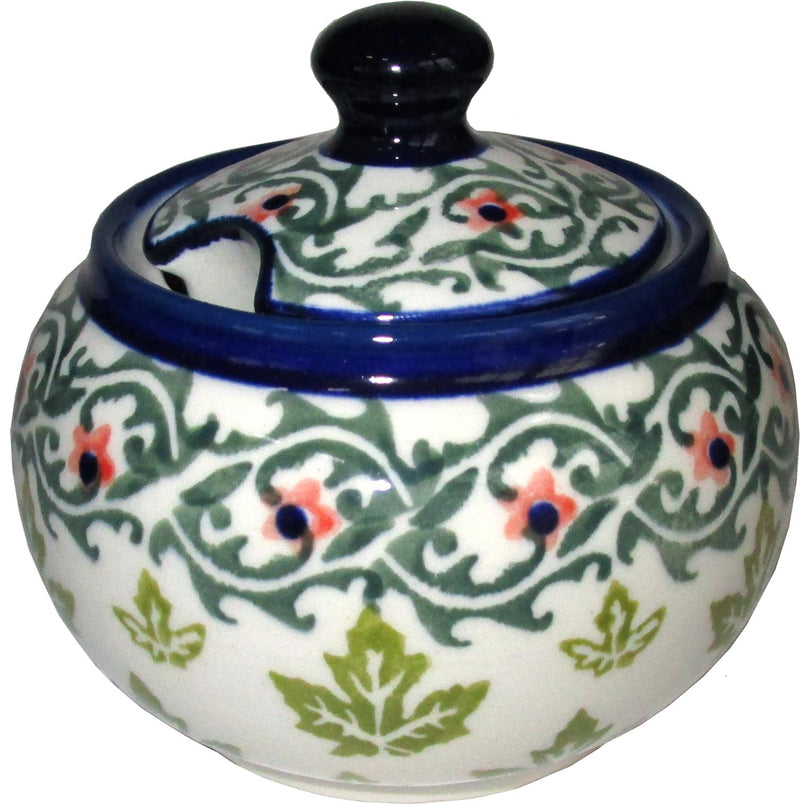 Boleslawiec Polish Pottery UNIKAT Sugar Bowl "Vermont"