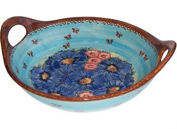 Serving Bowl with HandlesBlue Sky Meadow
