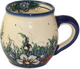 Boleslawiec Polish Pottery UNIKAT 16oz Coffee or Tea Bubble Mug "Wild Field"