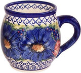 Boleslawiec Polish Pottery UNIKAT 16oz Coffee or Tea Bubble Mug "Isabelle"