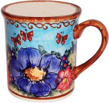 Polish Pottery Coffee or Tea MugBlue Sky Meadow