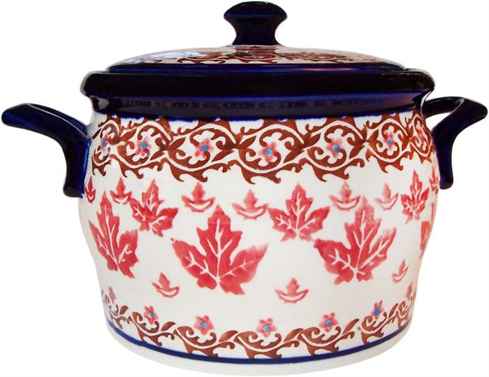 Boleslawiec Polish Pottery UNIKAT Baker Bean Pot "Autumn"
