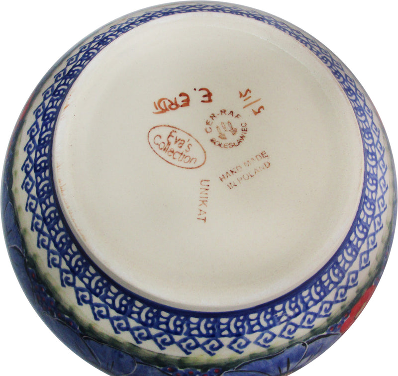 Boleslawiec Polish Pottery Unikat Large Mixing or Serving Bowl "Isabelle""