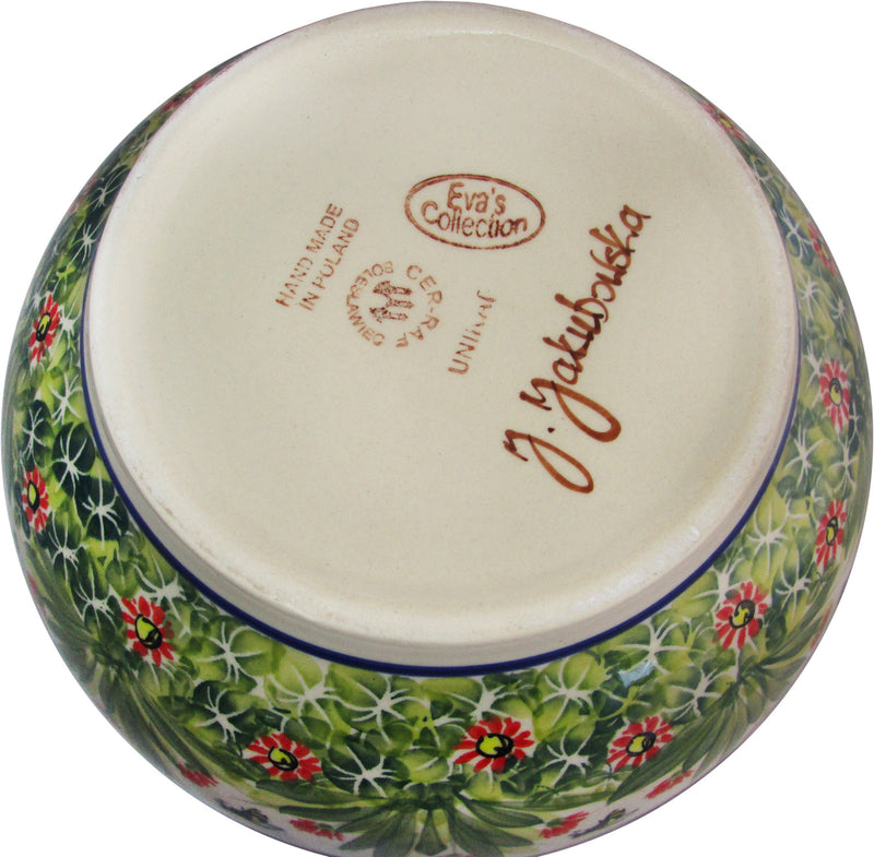 Boleslawiec Polish Pottery Unikat Large Mixing or Serving Bowl "Spring"