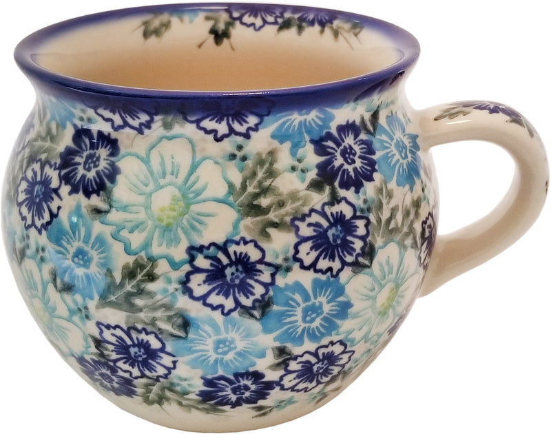 Boleslawiec Polish Pottery UNIKAT Huge 22 oz Coffee Mug, Tea Bubble Cup or Soup Mug "April"