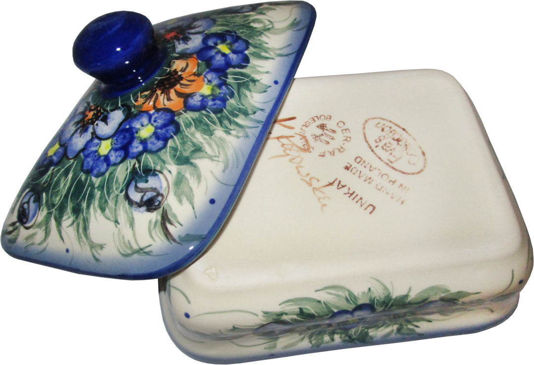 Boleslawiec Polish Pottery UNIKAT Butter Dish, Serving or Storage