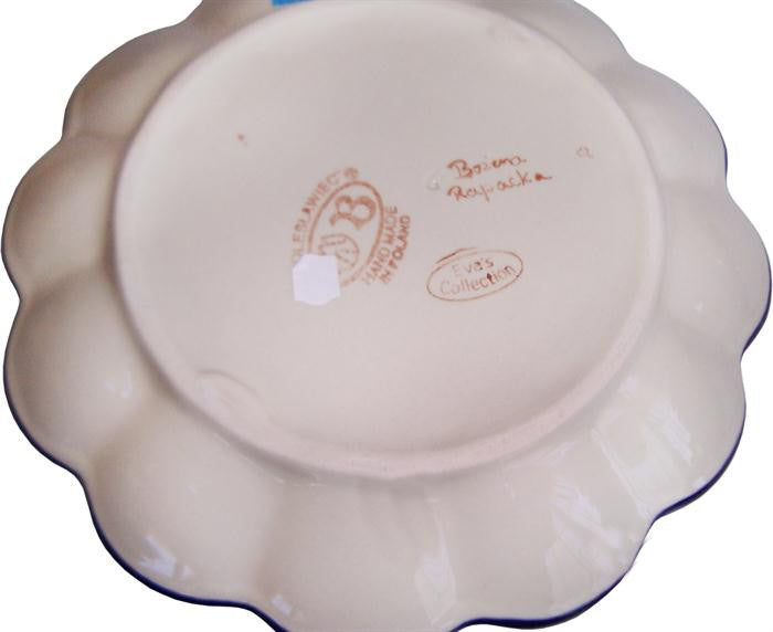Boleslawiec Polish Pottery UNIKAT Egg Serving Plate "Vermont"