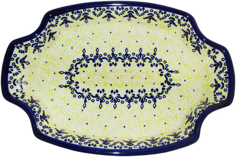Boleslawiec Polish Pottery UNIKAT Fancy Serving Platter "Lace"