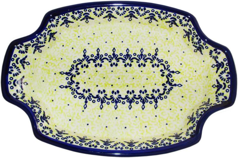 Boleslawiec Polish Pottery Large Fancy Platter "Lace"
