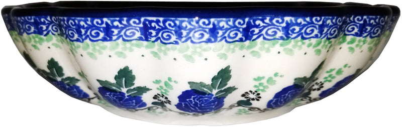 Boleslawiec Polish Pottery Ceramika Artystyczna 1556 9.25" Scalloped Serving Bowl