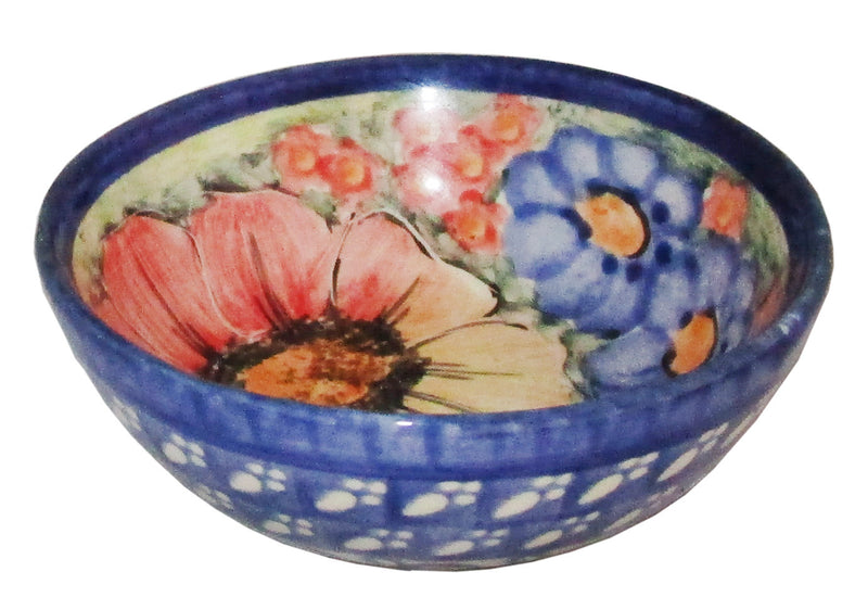 Boleslawiec Polish Pottery UNIKAT Mini Bowl "Flower Field"